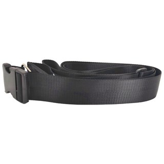 城市漫遊 十字行李箱插扣款束帶, 安全帶材質, 黑色, 長200~405 x 寬5cm