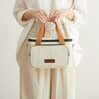 일상생활연구소 보냉백 보냉가방 쿨러백 이유식 도시락, 17L, 크림 베이지