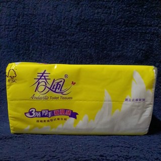 春風 五月花 超細柔面紙 (100抽/110抽) 蓬厚柔｜生活用品 衛生紙, 1個, 春風三層厚手100抽