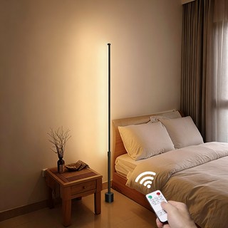 SASAKO 무선리모컨 LED 플로어 장스탠드 조명 3색모드 밝기조절 침실 거실 무드등, 블랙