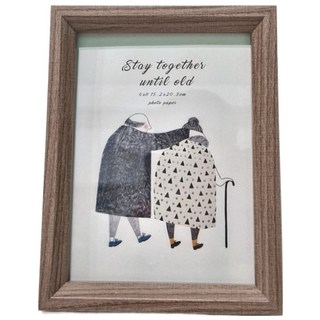 STYLE_G 時代家居 北歐格調木紋相框 深木紋, 1個, 18 x 23cm