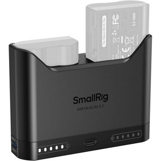 니콘용 SMALLRIG EN-EL15c 배터리 충전기 2시간 듀얼 슬롯 카메라 22.5W USB-C 포트 니콘 ZR Z6III Zf Z8 Z7II Z7 Z6II, Only Charger
