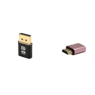 더미 디스플레이 플러그 EDID 에뮬레이터 헤드리스 고스트 에뮬레이터 그래픽 비디오 카드 가상 디스플레이 어댑터 4K DP 디스플레이 포트, 7)add pink Plug, 1개