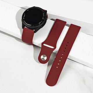 나인식스 가민워치 55 165 베뉴 어프로치 호환 원버튼 실리콘 스트랩 밴드, 1개, 레드와인