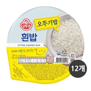 오뚜기 흰밥, 210g, 12개