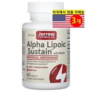 자로우 알파리포산 300mg 비오틴 330mcg 60정 Alpha Lipoic Acid 재로우, 3개