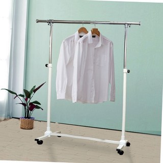 이동식 상하 높이조절 행거 1단 드레스룸 옷걸이 선반