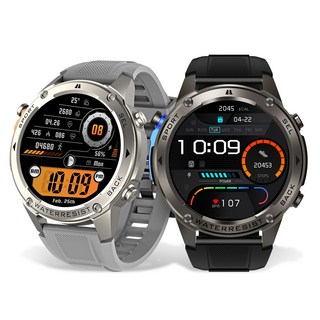 FanGu® 梵固 豪華版GP56 智慧型手錶【OLED支援GPS多頻定位】氣壓海拔 指南針 運動手錶 藍牙通話手錶, 科技黑, 1.43吋, 藍牙