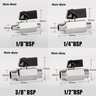 미니 황동 밸브 압축기 차단 BSP 오일 공기 남성 나사 가스 여성, 1/4, Male To Male, 1개