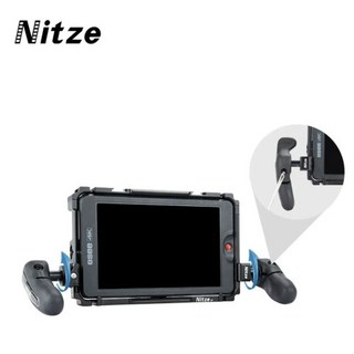 Nitze 왼쪽 및 오른쪽 측면 핸들 키트 카메라 모니터 패드 케이지용 NATO 클램프가 있는 카메라 핸들