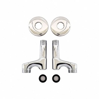 蝴蝶衛浴 銅電鍍【加寬止水彎頭／加深止水彎頭】開關彎頭 加高牛角 加深牛角 彎頭, 【B櫃121】A. 加寬彎, 銅