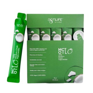 Agrilife 100%精煉椰子油MCT油隨身包，迅速補充能量，方便攜帶，隨時隨地保持活力, 30個, 10ml