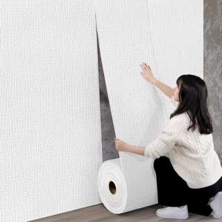 손쉽게 셀프 DIY 강력 접착형 단열 폼 벽지 시트지, 화이트