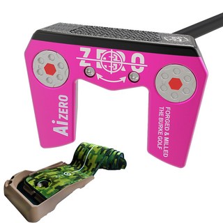 버크 코리아 공식정품 BURKE Ai ZERO 제로토크 골프퍼터+퍼팅매트세트, 핑크, 33인치+퍼팅매트