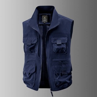 多口袋男士工裝戰術馬甲背心 寬鬆無袖