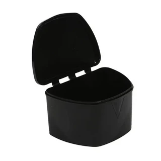 인공 치아 홀더 거짓 입 가드 교정 케이스 리테이너 틀니 목욕 상자 청소 구강 위생 용품, 01 Black