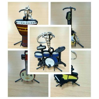 樂器吊飾/樂器鑰匙圈 療癒小物 婚禮小物, 1個, 紅色爵士鼓