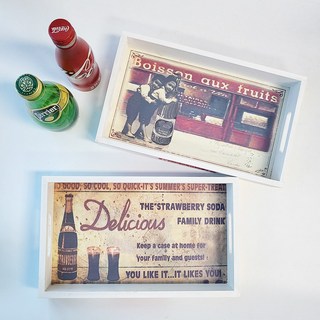 나무 쟁반 빈티지