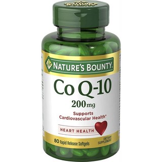 NATURE'S BOUNTY 輔酶Q10速釋軟膠囊 200mg 無麩質 無糖, 80顆, 1罐