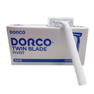 DORCO一次性拋棄式刮鬍刀，雙層刀片，輕巧便攜，衛生安全, 10個, 1套