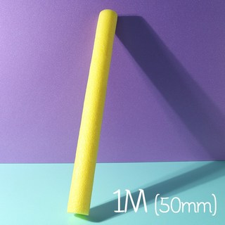 1m 재단 백업 원형 50mm / 부담없는길이 가래떡스펀지 막대 EVA 컬러 공예 만들기 빽업, 흰색