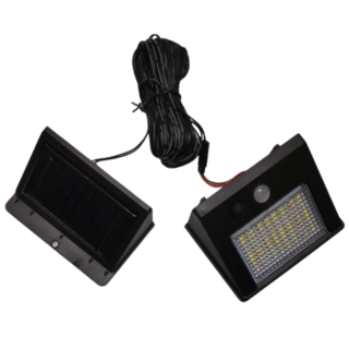 紅外線人體感應燈 戶外燈 走廊燈 探照燈 照明燈, 分體式64LED 太陽能燈, 黑色