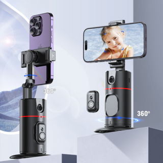 360° 智慧人臉跟隨 穩定器 適用於 影片錄製 及 直播, 雲臺+補光燈, yt