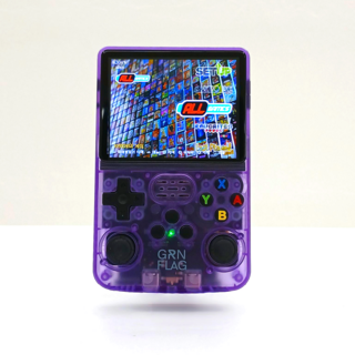 그린플래그 R36S 한방팩 내장 장착 한글 휴대용 레트로 게임기, 퍼플, 256G (한글 게임팩 내장), 휴대용 미니 게임기