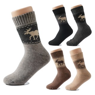 A-VIC SPORTS 戶外羊毛登山襪5雙組, 1套, 黑色 + 灰色 + 炭灰色 + 棕色 + 米色