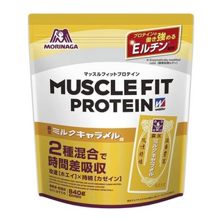 MORINAGA 森永 Muscle Fit蛋白粉 牛奶焦糖風味, 1包, 840g