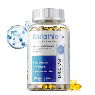 글루타치온 캡슐 1000mg 콜라겐 항산화 항노화 면역력 증진 칙칙한 피부 미백 보충제, 2개, 60정