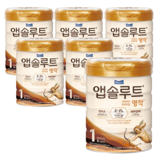 앱솔루트 명작 2FL 분유 1단계(0~6개월) 800g 6캔