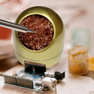 리틀브릿지 납땜용 인두기팁 클리너 크리너 와이어 납땜제거금속망, 골드, 1개