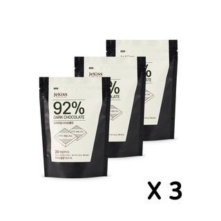 제키스 프리미엄 다크 초콜릿 92% 파우치, 130g, 3개