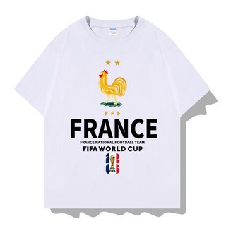 2026 世界杯周邊短袖T恤 - 阿根廷/法國國家隊梅西姆巴佩款, 1個, 白色法國3XL