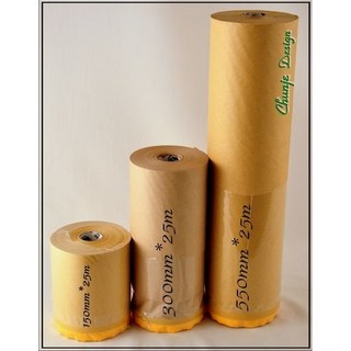 歐樂克修繕家 牛皮紙養生膠帶 33m 防污用 防護遮蔽 噴漆遮蔽膠帶, 1個, 300mm*33m/卷**