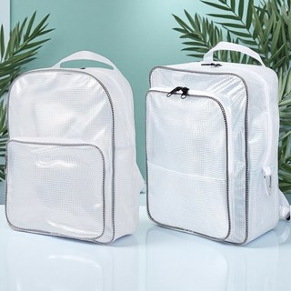 PVC 방수 투명 그리드 가방 남녀공용 소형 대형 백팩 13종