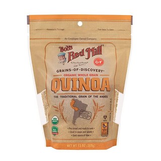 Bob's Red Mill 유기농 화이트 퀴노아 - 368.5g(13온스) (1팩) 비건 글루텐 프리 GMO 프리 완벽한 식물성 단백질 홀그레인