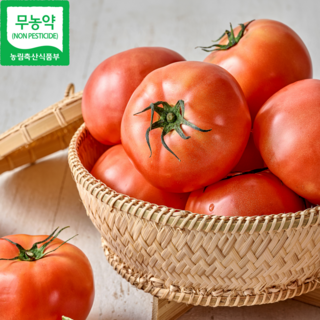 [100%무농약인증] 국내산 완숙토마토 특품 당일수확 이중포장 찰토마토 산지직송, 1개, 무농약토마토 중과 대과 혼합 1kg