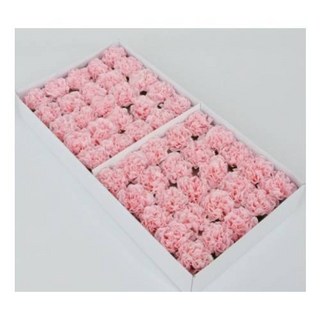 康乃馨花束 康乃馨香皂花 母親節禮物 一盒50朵 手工乾燥花盆栽, 粉色, 50個