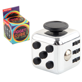 피젯 큐브 해압 큐브 스트레스 해소 장난감 항스트레스 토이, 은색, 1개
