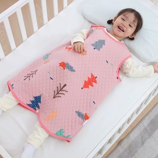 POKO兒童秋冬純棉夾棉空氣夾棉背心式睡袋