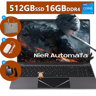 16.1치 노트북 RAM:16GB/32GB/SSD:512GB 사무용 노트북 대학생 노트북 Windows10 & Ms Office 지문 잠금 해제 백라이트 키보드, Intel I5-1240P, WIN10, 16GB, 512GB, 블랙