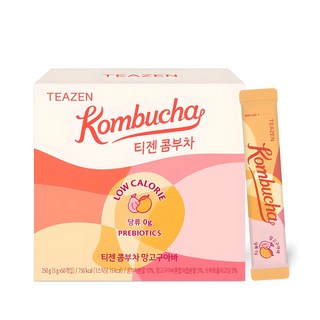 TEAZEN 茶禪 康普茶 芒果芭樂口味, 1盒, 5g, 50條