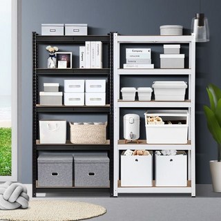 750x300x1500 5단 철제선반 다용도 팬트리 선반장수납 jeo4+2fTr, 화이트