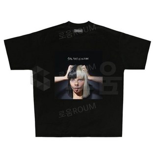시아 SIA This is acting 프린팅 티셔츠 라운드넥 순면 반소매 반팔티