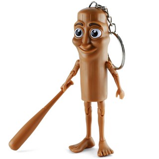 라푸유 퉁퉁퉁퉁 사후르 피규어 키홀더 이탈리안브레인롯 AI캐릭터 키체인 열쇠고리 캐릭터 가방고리 재미있는 키링 No.108, 1개, 브라운