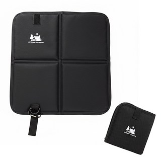 아워템 휴대용 접이식 방석 등산 캠핑 낚시 야외 피크닉 단열 방수 방석, 블랙