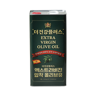 더건강플러스 스페인산 100% 엑스트라버진 올리브오일 5L 산도0.3대 대용량 저온압착, 1개