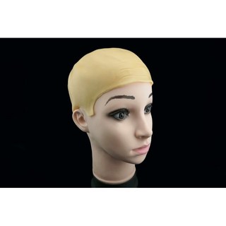 發光派對屋 禿頭光頭頭套假髮，逼真光頭皮造型，派對變裝角色扮演，快速打造獨特造型, 1個